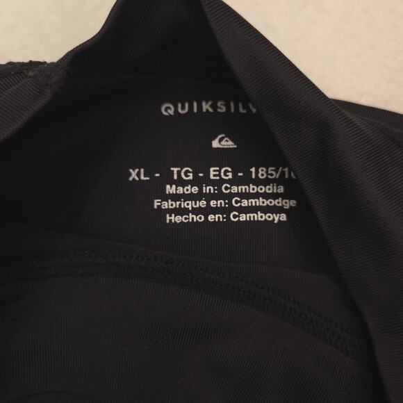 Quiksilver Crew Neck Long Sleeve Graphic T Shirt Mens Size Extra Large XL Black - Picture 3 of 9